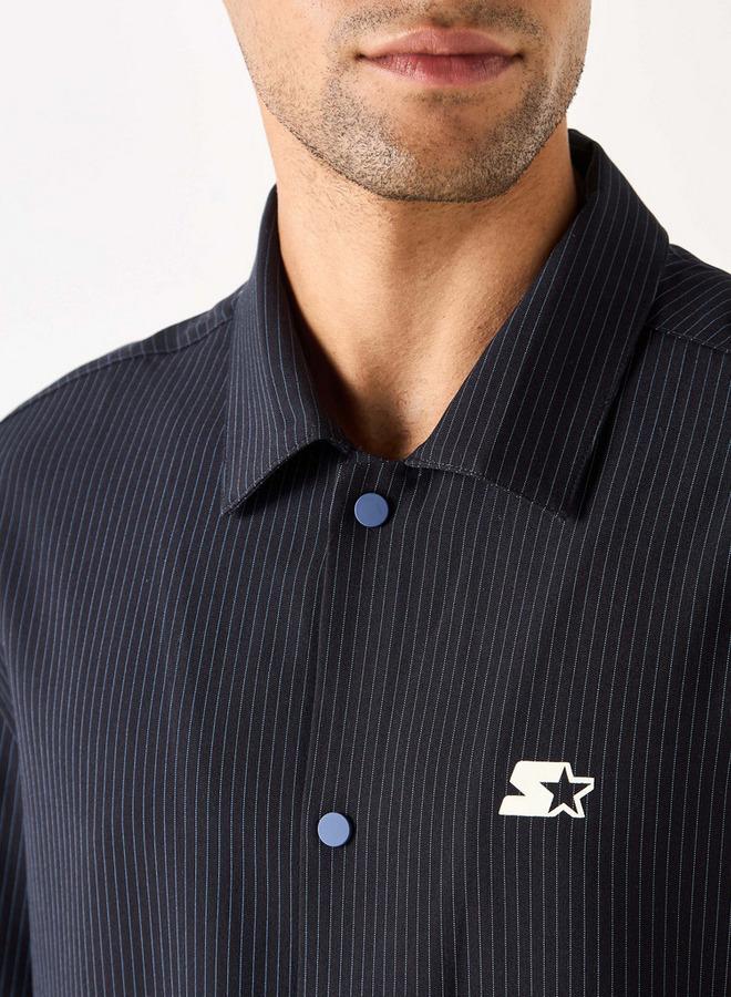 Starter Relaxed Fit Striped Shirt with Short Sleeves - Image 4