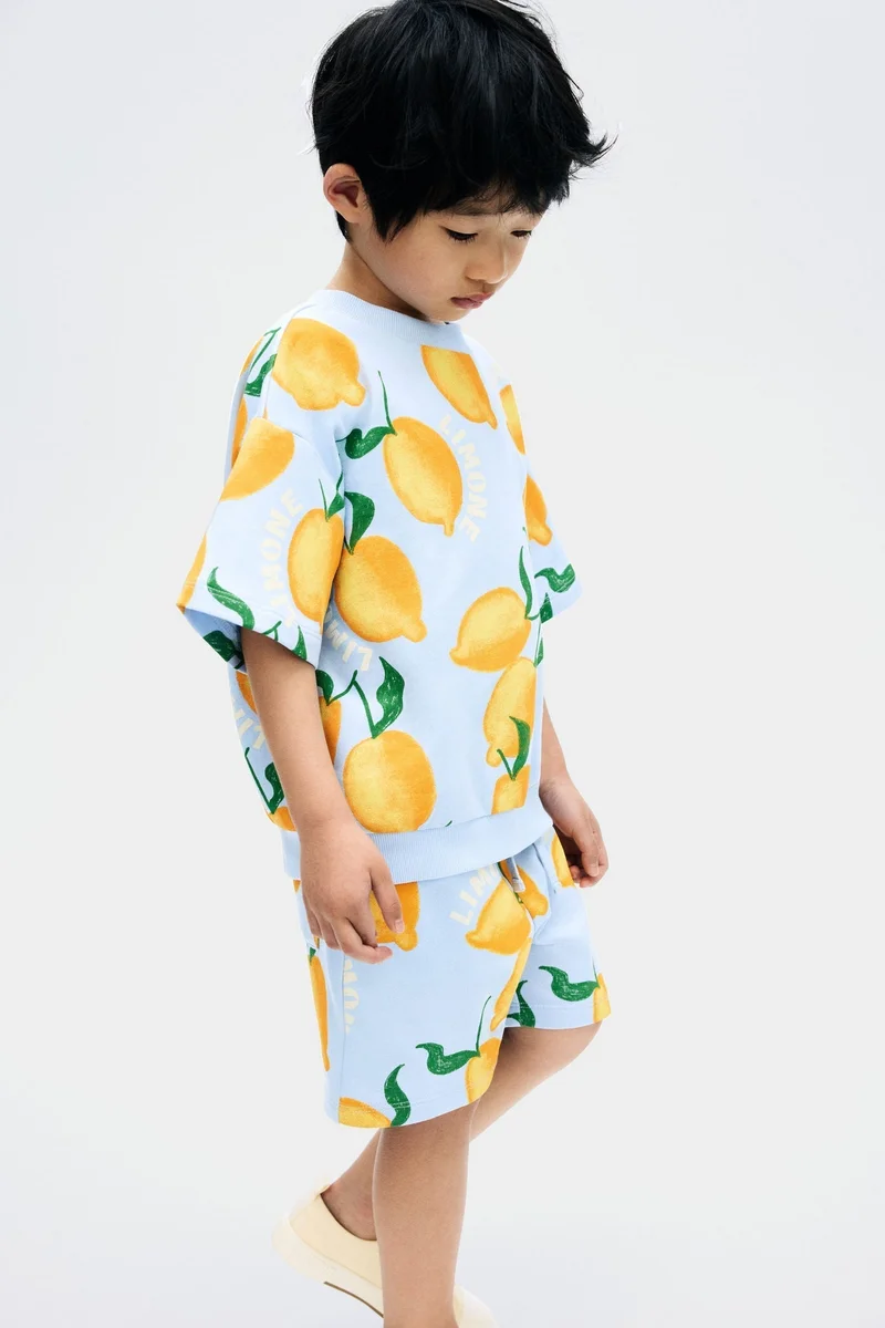 H&M 2-piece printed sweatshirt set