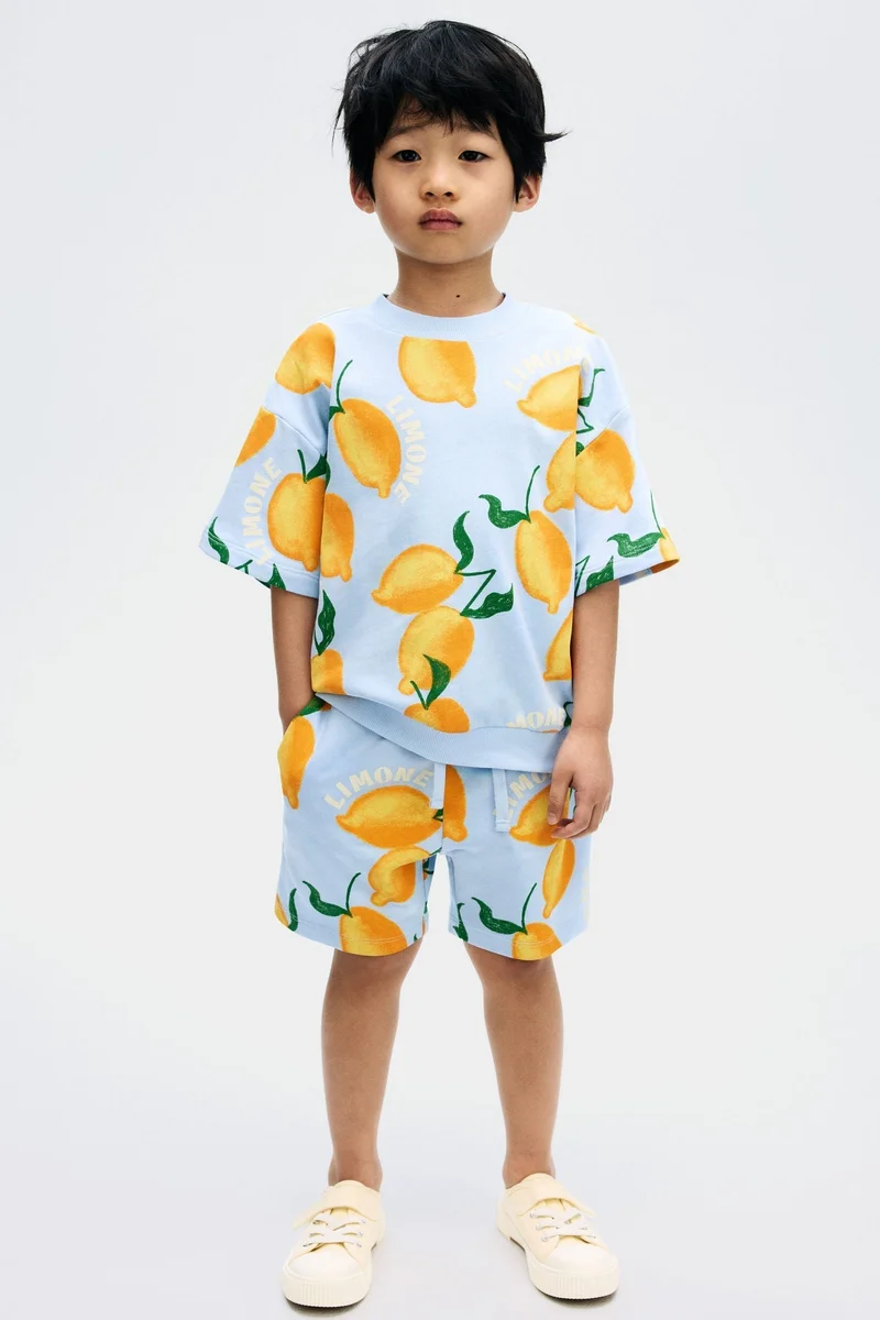 H&M 2-piece printed sweatshirt set