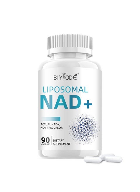 BIYODE NAD+ Capsules Supplement: Ultra Strength Liposomal Resveratrol Boost Cellular Health Stamina Support Healthy Aging with 1500mg NAD Plus Supplement 90 Capsules 45 Day Supply