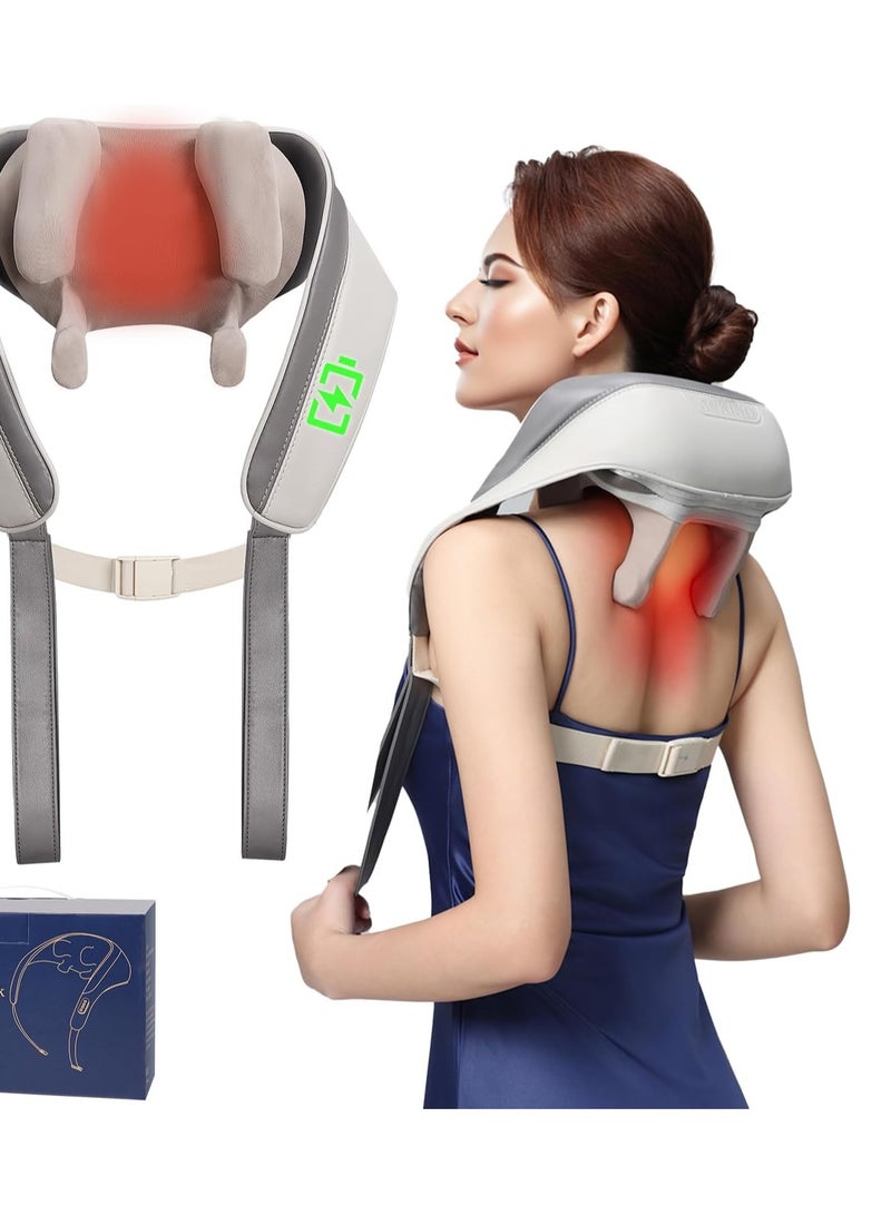 Shiatsu Neck & Shoulder Massager with Heat – Bi-Directional Kneading, Hands-Free, USB Rechargeable - Image 1