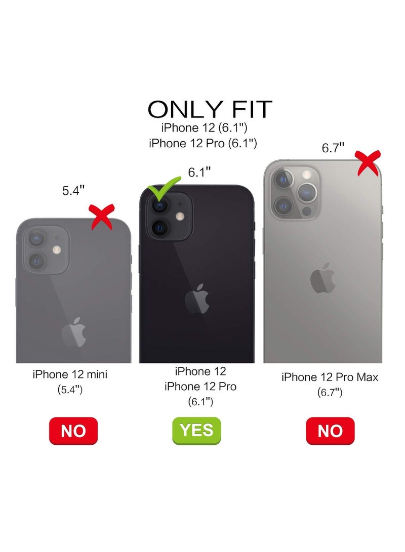 TEAM LUXURY Magnetic Case for iPhone 12/12 Pro, Compatible with MagSafe Shockproof Protection Cover, Translucent Matte Phone Case with Strong Magnet, Slim Case for Apple 12/12 Pro 6.1 Inch (2020)(Black) - Image 2