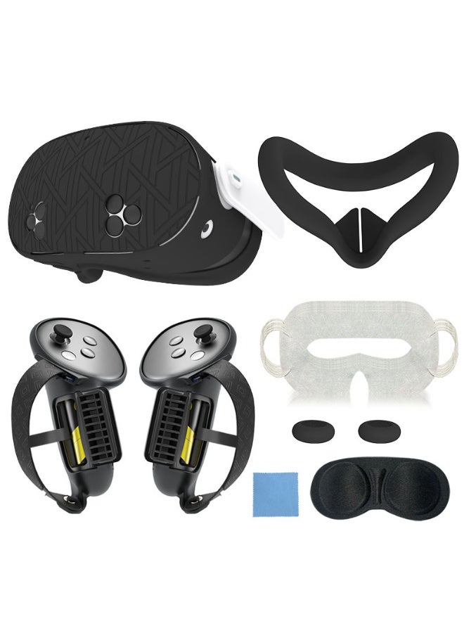7 in 1 Accessories Bundle for Meta Quest 3s, Silicone Cover Set Accessories for Meta/Oculus Quest 3s, Includes Oculus Quest 3S VR Headset Cover, Controller Grips Hand Strap, Face Pad Silicone Facial - Image 1