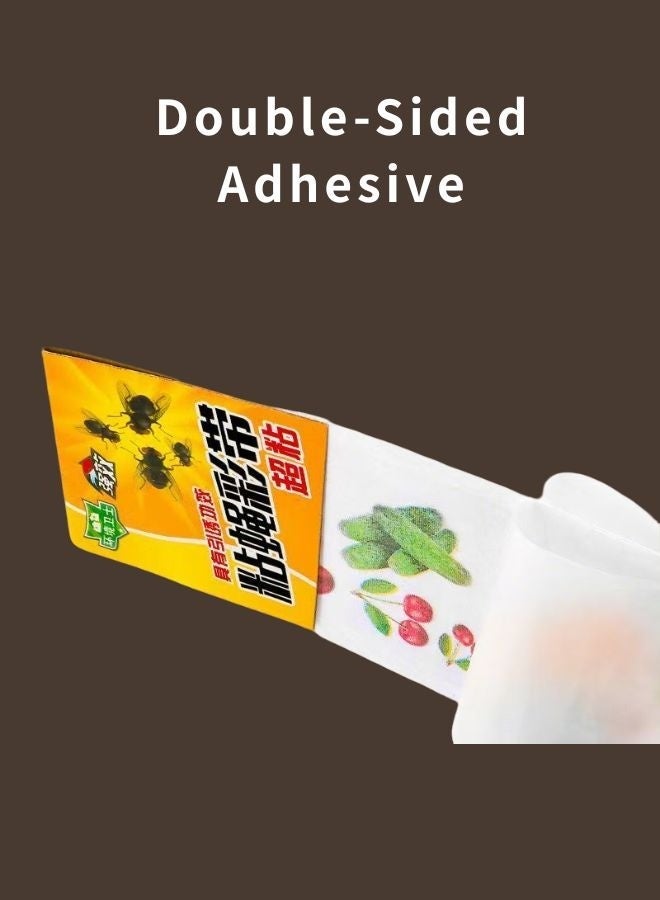عبوة من 10 شرائط لاصقة لمصيدة ذباب الفاكهة – شرائط صديقة للبيئة لالتقاط الذباب والحشرات الطائرة للاستخدام الداخلي والخارجي | لاصق قوي مقاوم للماء للبعوض والناموس وذباب الفاكهة والدبابير والزنابير - Image 4