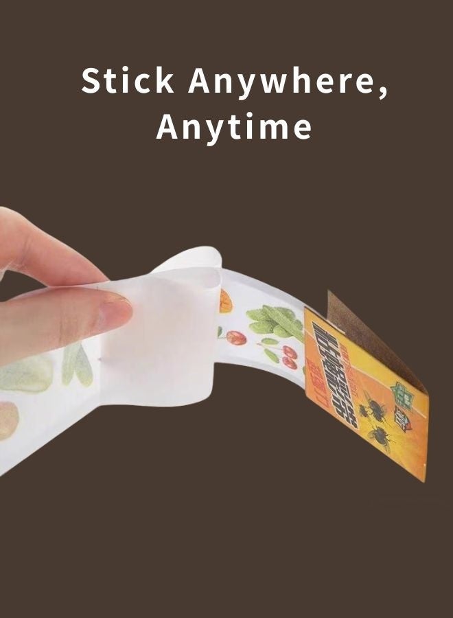 عبوة من 10 شرائط لاصقة لمصيدة ذباب الفاكهة – شرائط صديقة للبيئة لالتقاط الذباب والحشرات الطائرة للاستخدام الداخلي والخارجي | لاصق قوي مقاوم للماء للبعوض والناموس وذباب الفاكهة والدبابير والزنابير - Image 5