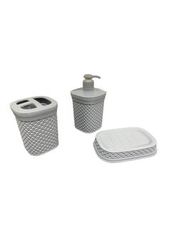 MAXQON Bathroom 3 Piece Set Diamond Style Bathroom Accessories  - Image 4