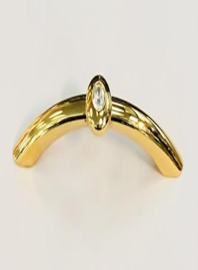 مقبض خزانة مطبخ بمقبض سحاب لون ذهبي صناعة ايطالية مقاس 96ملي 9.6سم ارتفاع المقبض 2سم - Image 1