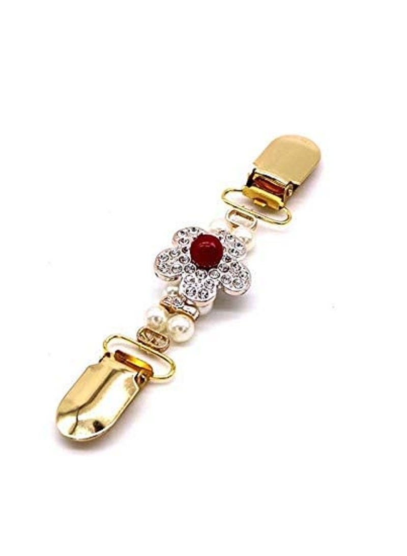 SOLARAE 3PCS Tie Up Sweater Clip and Scarf Clip Set, Vintage Dress Clips Back Cinch Clip for Clothing, Shawl Clasps, Ladies Dress Chain Cardigan for Women - Image 4