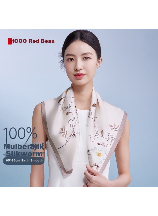 Hodo 100% Mulberry Silk Printed Satin Small Square Scarf For Women Gift Box Birthday Present For Girlfriend