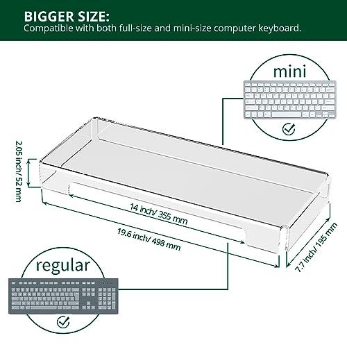 BOSSCASA Acrylic Computer Keyboard Cover, Mechanical Keyboard Dust Cover PC Keyboard Cat Protector, Cat Keyboard Protector (1 Pack, Clear) - Image 3