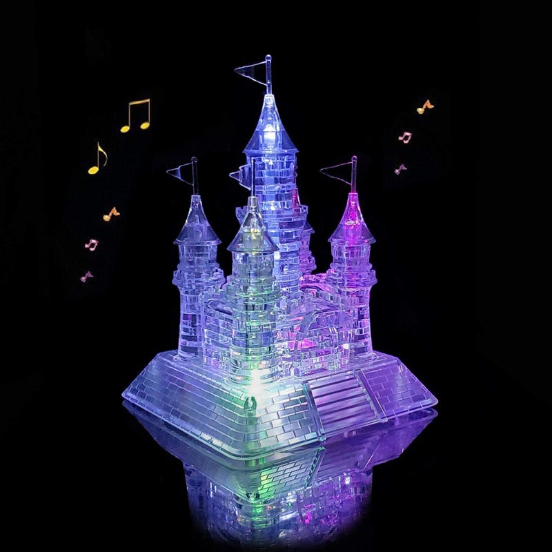 Coolplay 20 Songs Musical 3D Crystal Castle Puzzle for Adults Brain Teaser LightUp Base Included 105pcs - Image 3