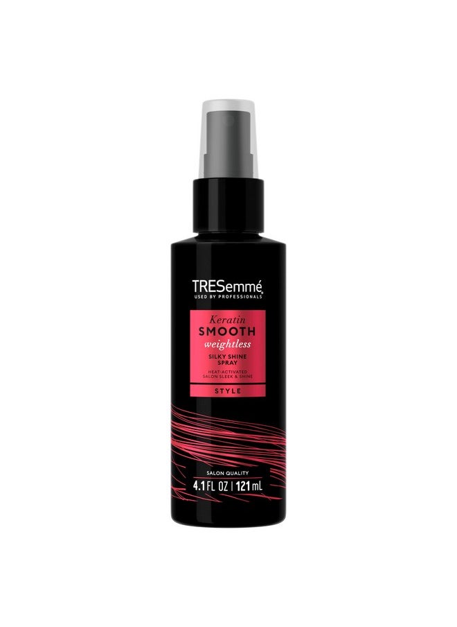 TRESemmé Silky Shine Spray Keratin Smooth For Heat Activated Sleek & Shine Weightless 4.1 Oz  - Image 1