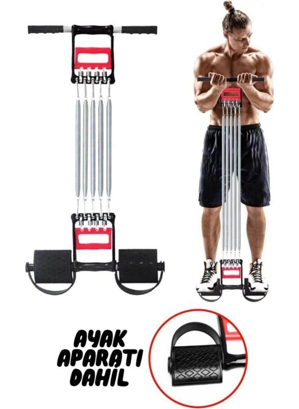CK Spor تس تس 5 مقاومة يد قدم فولاذ صدر زنبرك ذراع معصم صدر جهاز بناء عضلات الجسم معدات كمال الأجسام  - Image 1
