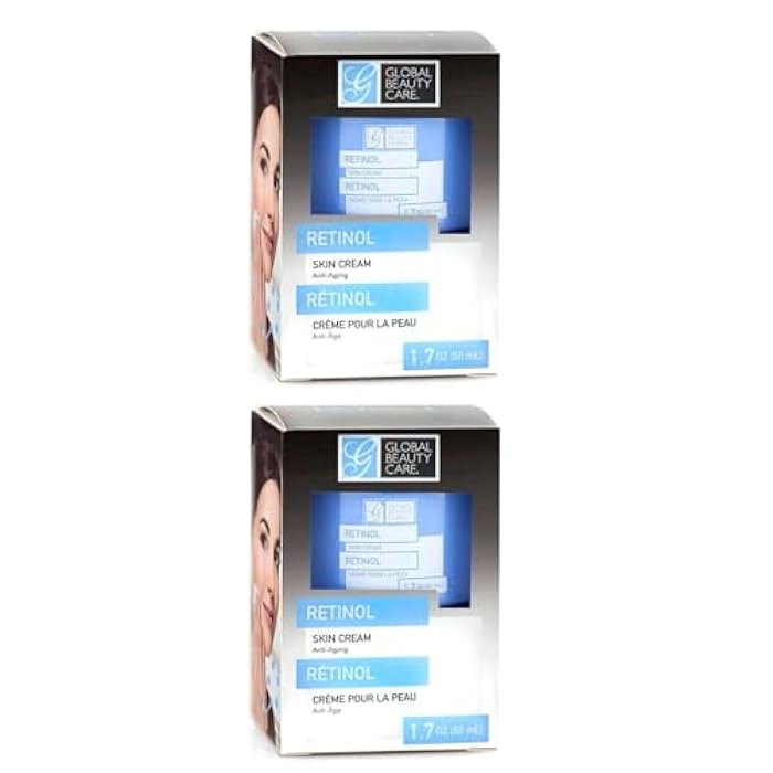 Global Beauty Care Retinol Anti-Aging Skin Cream, 1.7 oz 2 pack