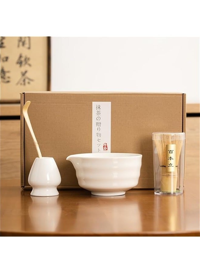 بيوينتي مجموعة خفاقة ماتشا من نيكيت، مجموعة فريدة من نوعها - وعاء ماتشا ابيض وخفاقة ماتشا وحامل خفق ابيض، مغرفة شاي تقليدية، مجموعة مثالية لاعداد كوب ماتشا اصلي - Image 2