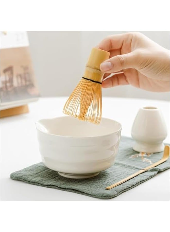 بيوينتي مجموعة خفاقة ماتشا من نيكيت، مجموعة فريدة من نوعها - وعاء ماتشا ابيض وخفاقة ماتشا وحامل خفق ابيض، مغرفة شاي تقليدية، مجموعة مثالية لاعداد كوب ماتشا اصلي - Image 3