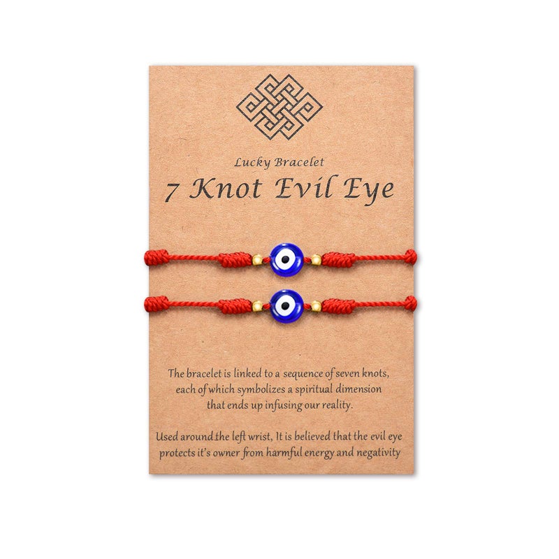 Tarsus 7 Knots Kabbalah Red String Bracelet Protection Evil Eye Bracelets for Women Men Rakhi for Brother Good Luck Gifts - Image 1