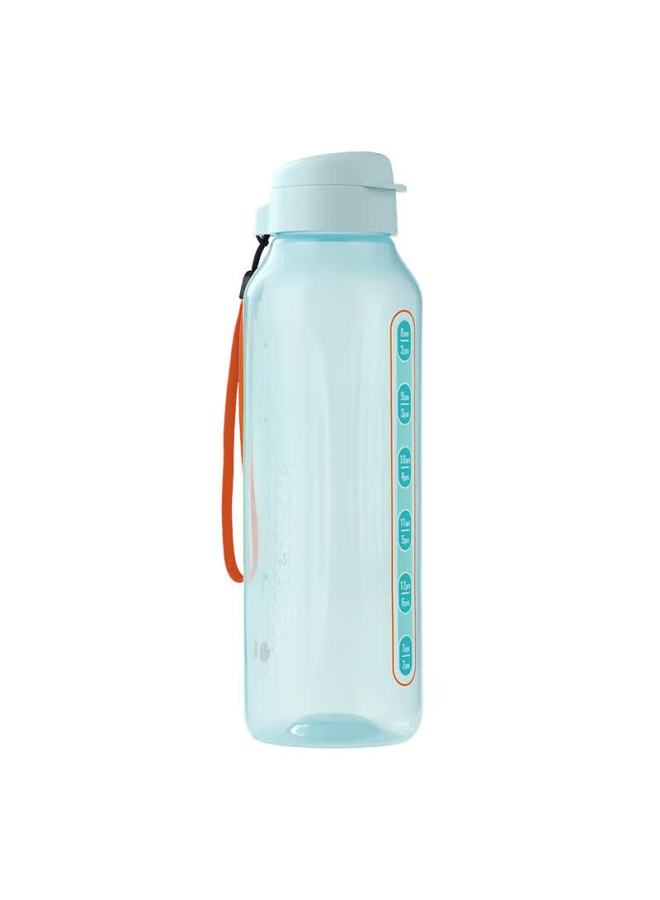Tupperware 1.2l Hydraulic Bottle Large Capacity Summer Outdoor Sports Water Cup With Straw Portable Cold Water Jug Macaron Blue
