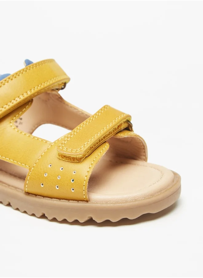 DUCHINI Boys Panelled Sandals With Hook And Loop Closure