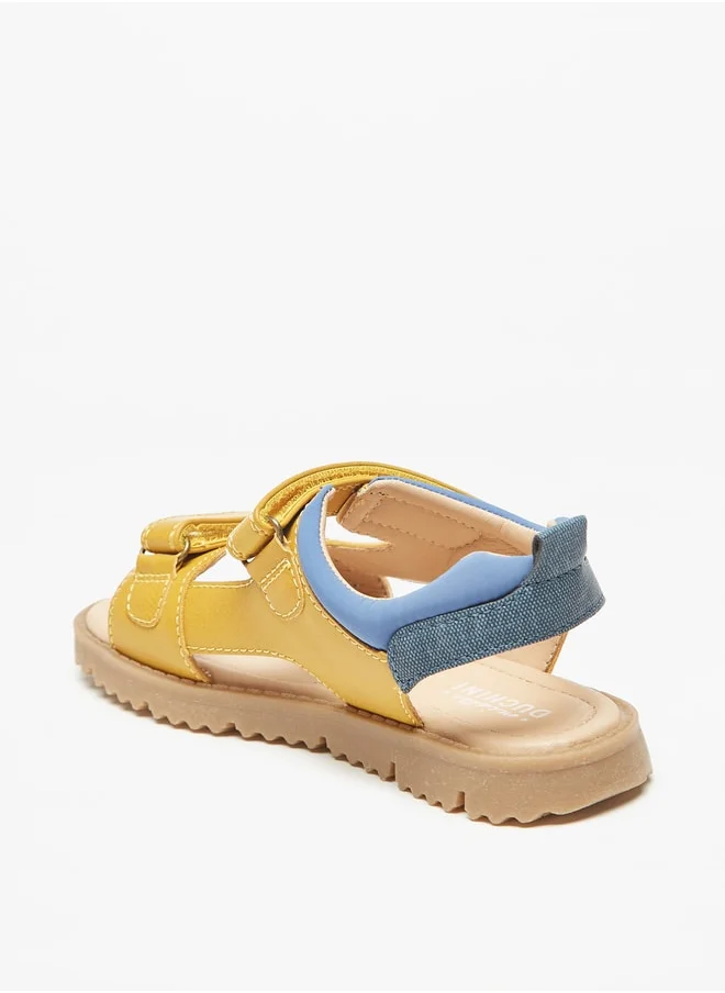 DUCHINI Boys Panelled Sandals With Hook And Loop Closure