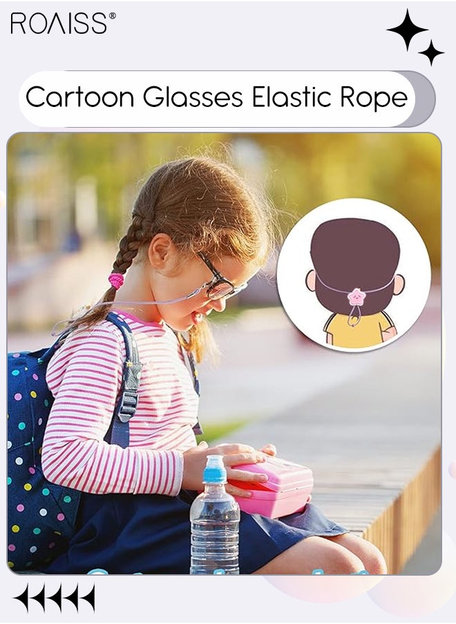 roaiss 5Pcs Kids Cartoon Glasses Straps, Multi-Function Eyeglasses String, Eyewear Retainer, Mask Necklace Lanyard, Sunglasses Holder for Boys Girls, Multicolor  - Image 3