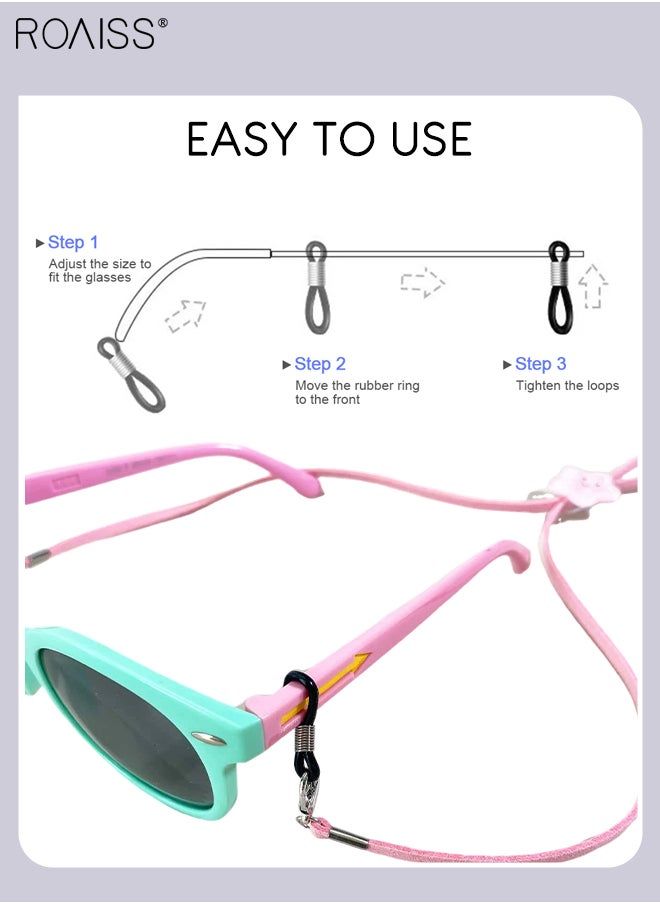 roaiss 5Pcs Kids Cartoon Glasses Straps, Multi-Function Eyeglasses String, Eyewear Retainer, Mask Necklace Lanyard, Sunglasses Holder for Boys Girls, Multicolor  - Image 5