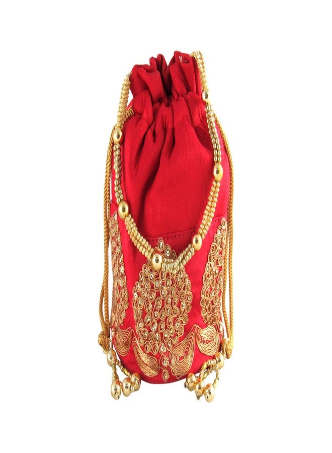 GoldGiftIdeas حقائب بوتلي نسائية من GoldGiftIdeas للهدايا، حقيبة يد للعروس، حقائب بوتلي راجستانية تقليدية لهدايا العودة، حقائب بوتلي جاين شاغون، حقائب هدايا الحفلات التقليدية (مجموعة من 4 قطع) - Image 4