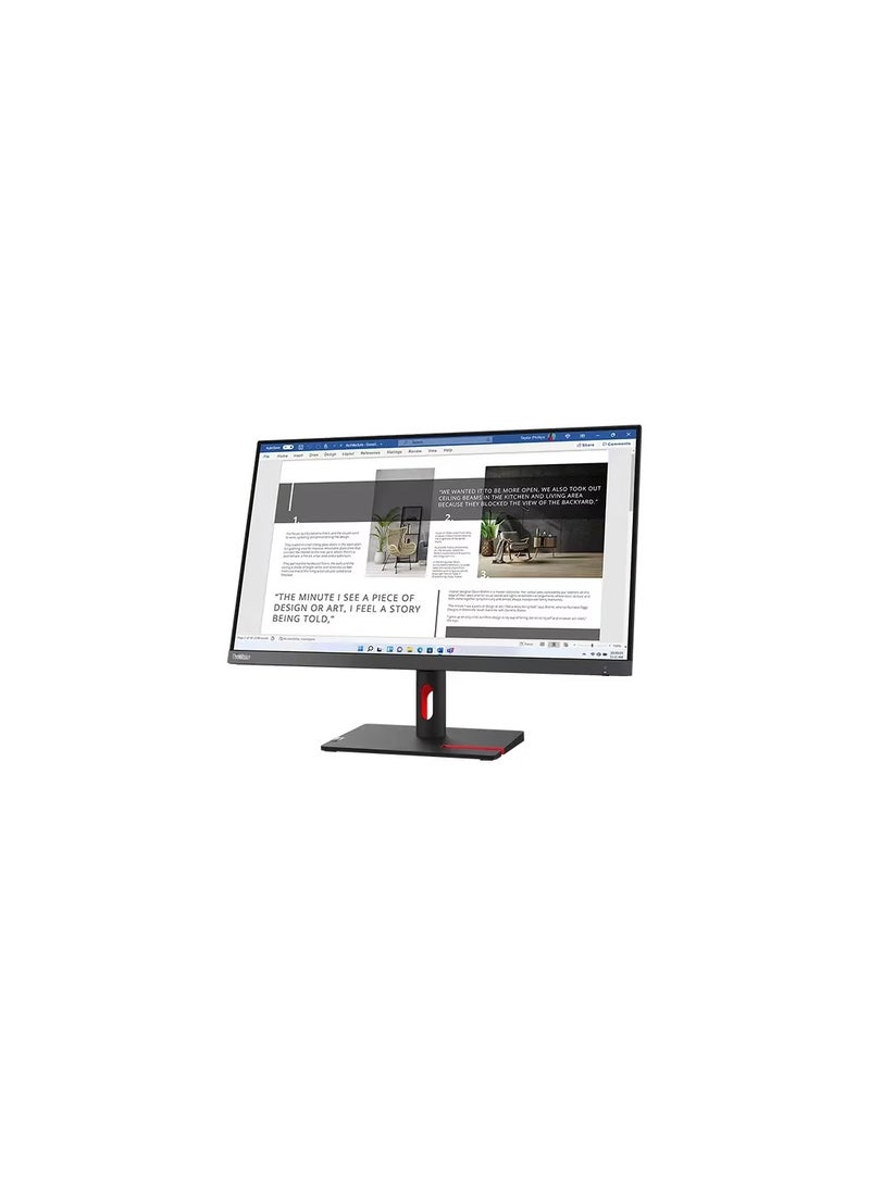 Lenovo ThinkVision S27i-30 27" FHD (1920 x 1080) Monitor, IPS panel, Input Connectors- VGA + HDMI 1.4 ,Cables included - HDMI black - Image 4
