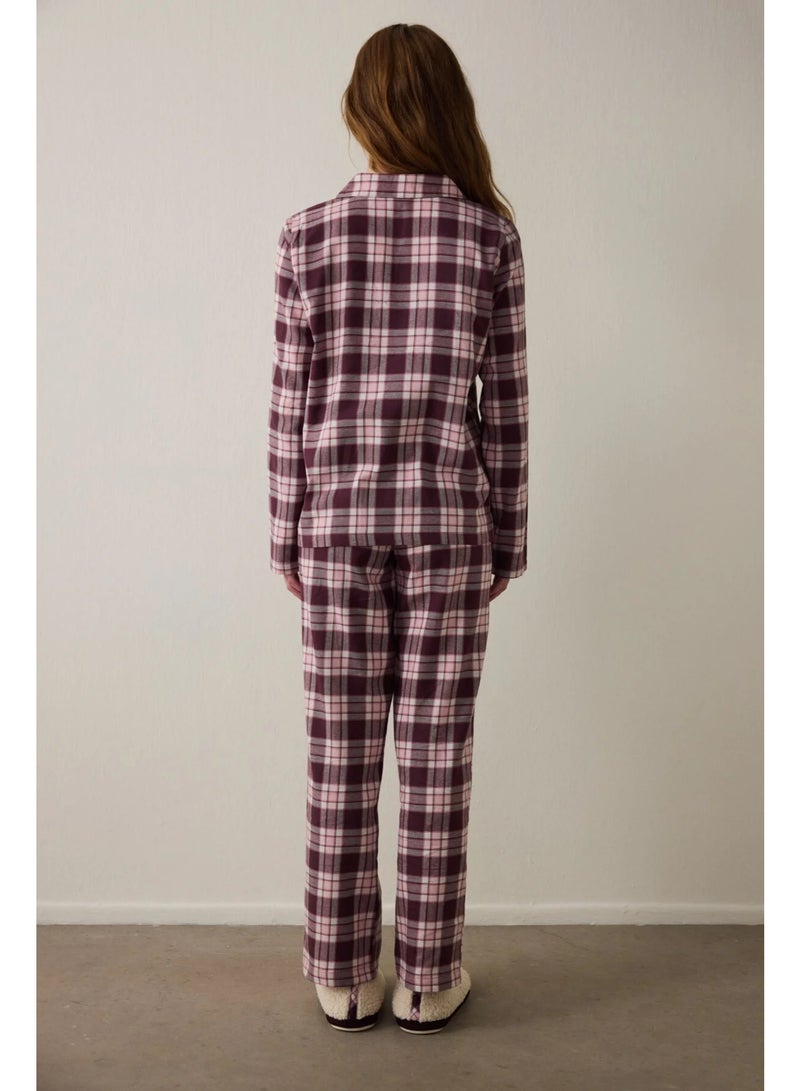 Penti Checked Shirt-Collar Pajama Set - Image 2