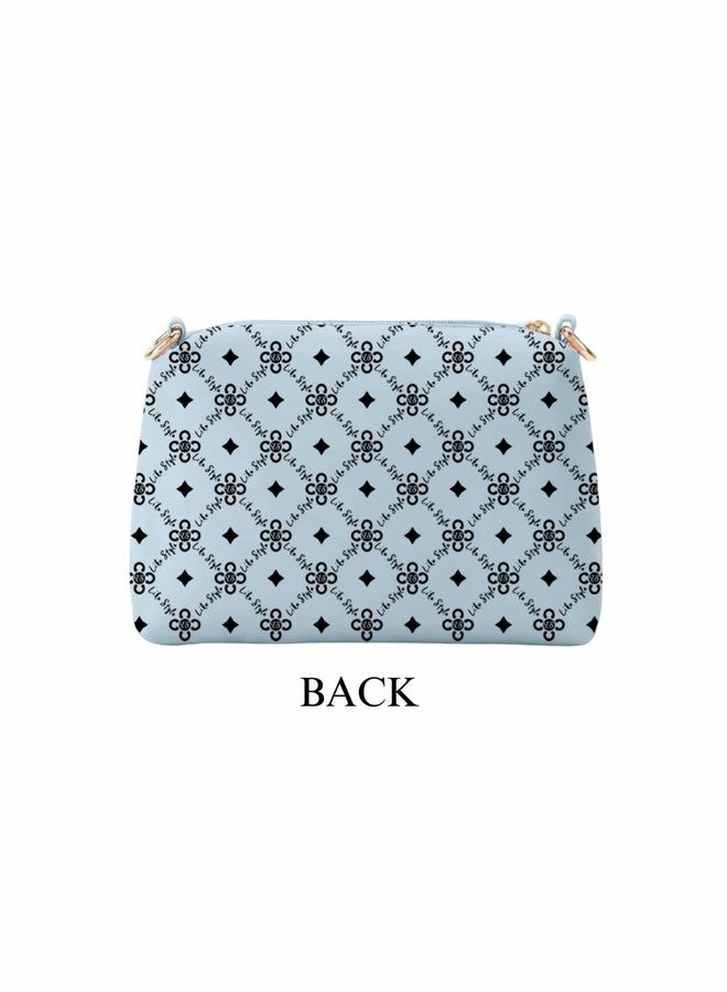 LIKE STYLE Sling Bag Women Ladies Girls Printed PU Rexine adjustable and detachable Brandcarry Hand Purse Crossbody (GREY) - Image 2
