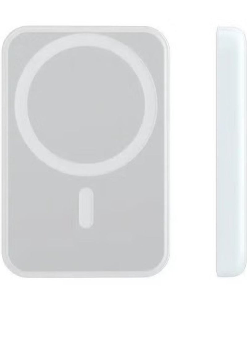 MagSafe Wireless Power Bank for iPhone 15 Pro Max – 10,000mAh Portable Charger in White - Image 3