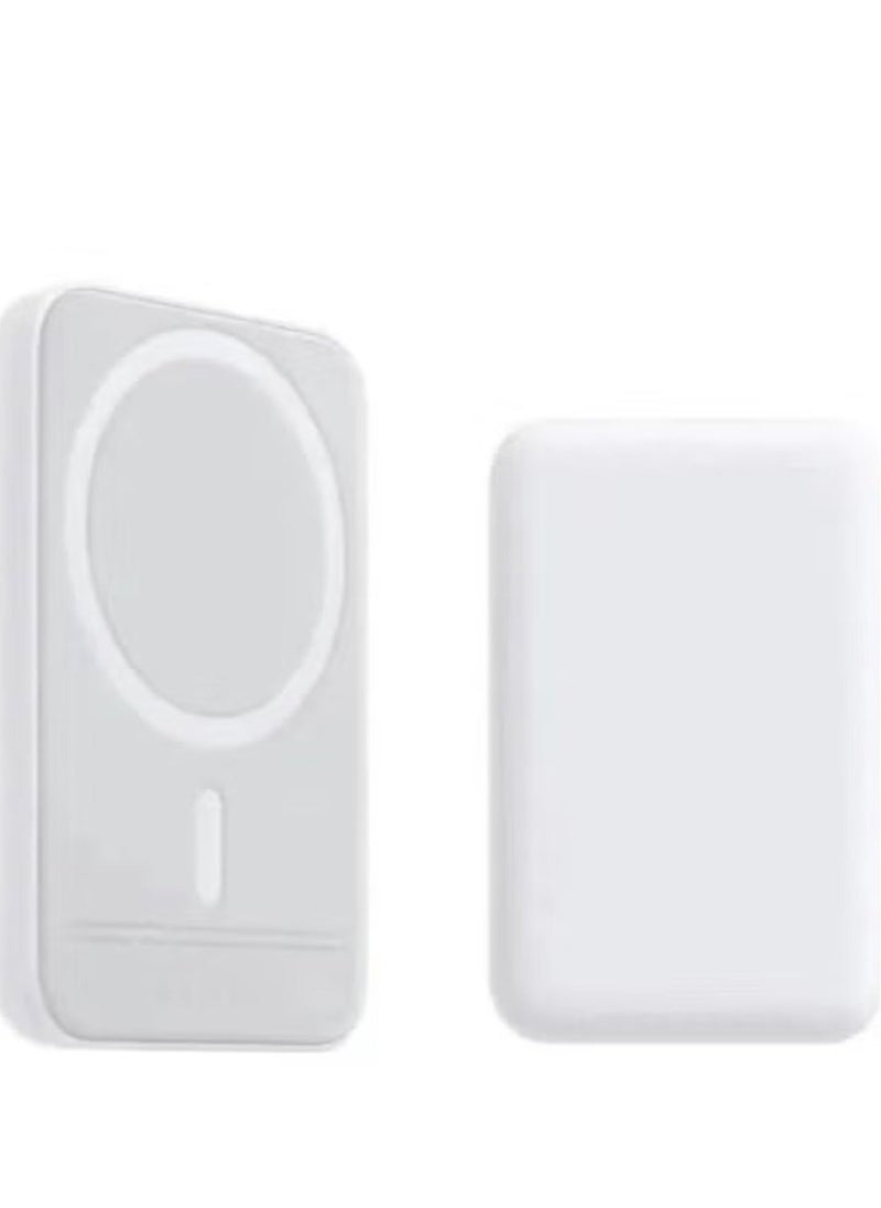 MagSafe Wireless Power Bank for iPhone 15 Pro Max – 10,000mAh Portable Charger in White - Image 1