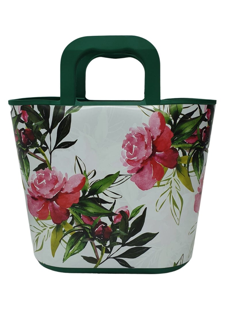 Outuo Reusable Grocery Bags - Heavy Duty Reusable Shopping Bags - Flat Bottom & Stay Open - Large Bags with Handles & Durable Bottom - Image 1