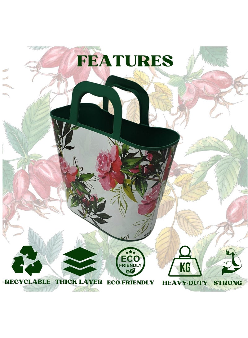 Outuo Reusable Grocery Bags - Heavy Duty Reusable Shopping Bags - Flat Bottom & Stay Open - Large Bags with Handles & Durable Bottom - Image 3