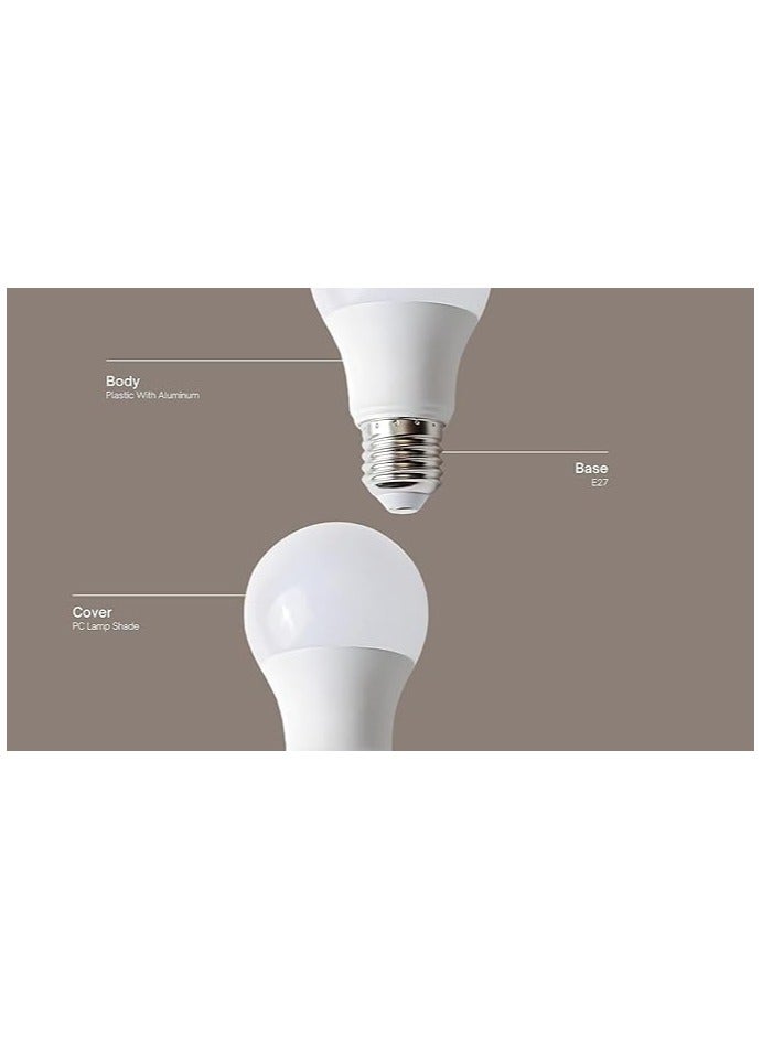 LED bulb 12 watts - E27 screw cap - provides all lighting uses inside the house - (white lighting) (7) 12 watts  - Image 3
