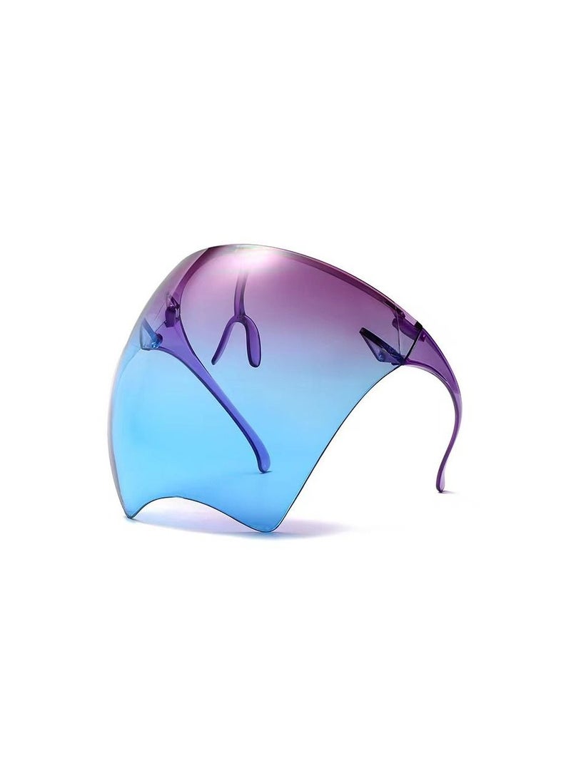 Generic 1-Piece High Quality Fashion Transparent HD Anti-Fog Sunglasses,Anti Droplet Dust-Proof Protect Full Face Covering Mask,Saliva-Proof Windproof Face Shield Sunglasses  - Image 1