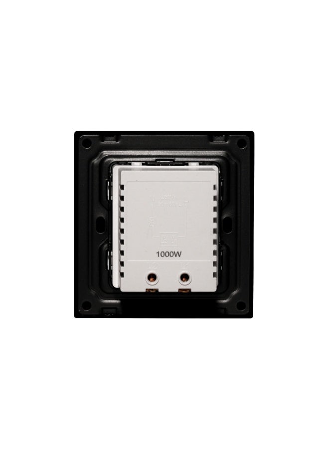 Donmarco Light Dimmer Switch 1000W –Ultra Thin Premium Plastic Material, Modern & Durable, Fire-Resistant Electric Switch, 3-Year Warranty, Wall Switch for Home and Office (Matt Black) - Image 3