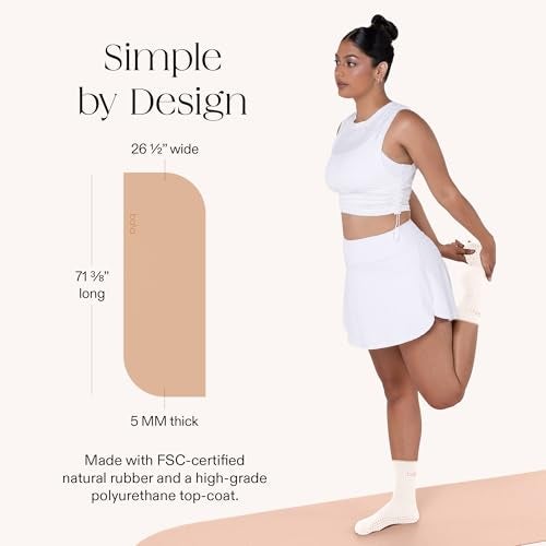 Bala Deco Yoga Mat for Home Gym, 5mm (Sand) - Non Slip Exercise Mat for Home Workout, Stretching, Pilates, Aerobics & Floor & Fitness Work Out - Outdoor or Indoor Exercise Equipment - Image 5