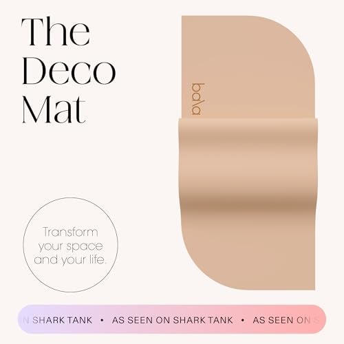 Bala Deco Yoga Mat for Home Gym, 5mm (Sand) - Non Slip Exercise Mat for Home Workout, Stretching, Pilates, Aerobics & Floor & Fitness Work Out - Outdoor or Indoor Exercise Equipment - Image 2