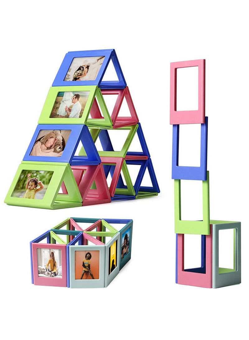 10PCS Magnetic Photo Frames 10 Vibrant Colors, Double-Sided Display, Perfect for Instax Mini/Polaroid Ideal Gift for Home  Office Decoration - Image 4