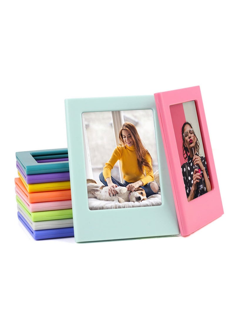 10PCS Magnetic Photo Frames 10 Vibrant Colors, Double-Sided Display, Perfect for Instax Mini/Polaroid Ideal Gift for Home  Office Decoration - Image 1
