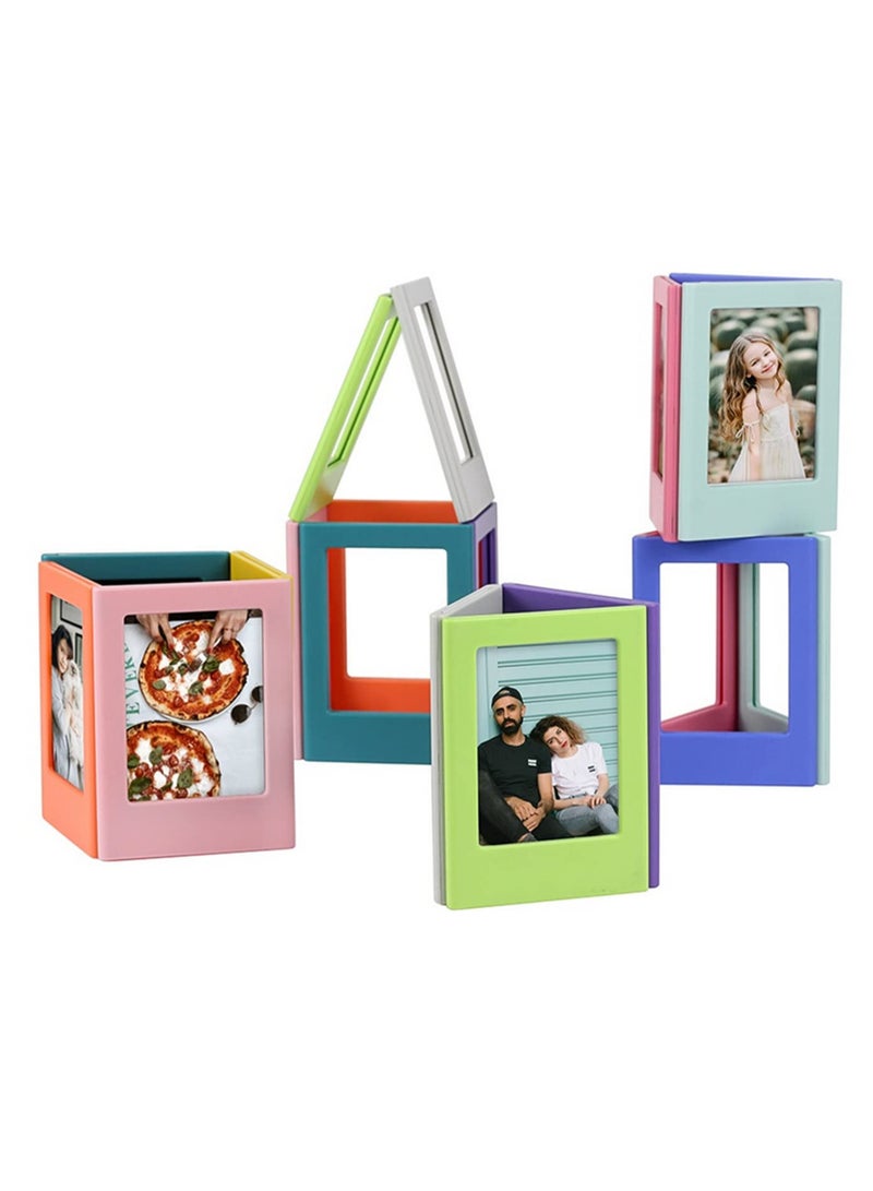 10PCS Magnetic Photo Frames 10 Vibrant Colors, Double-Sided Display, Perfect for Instax Mini/Polaroid Ideal Gift for Home  Office Decoration - Image 3