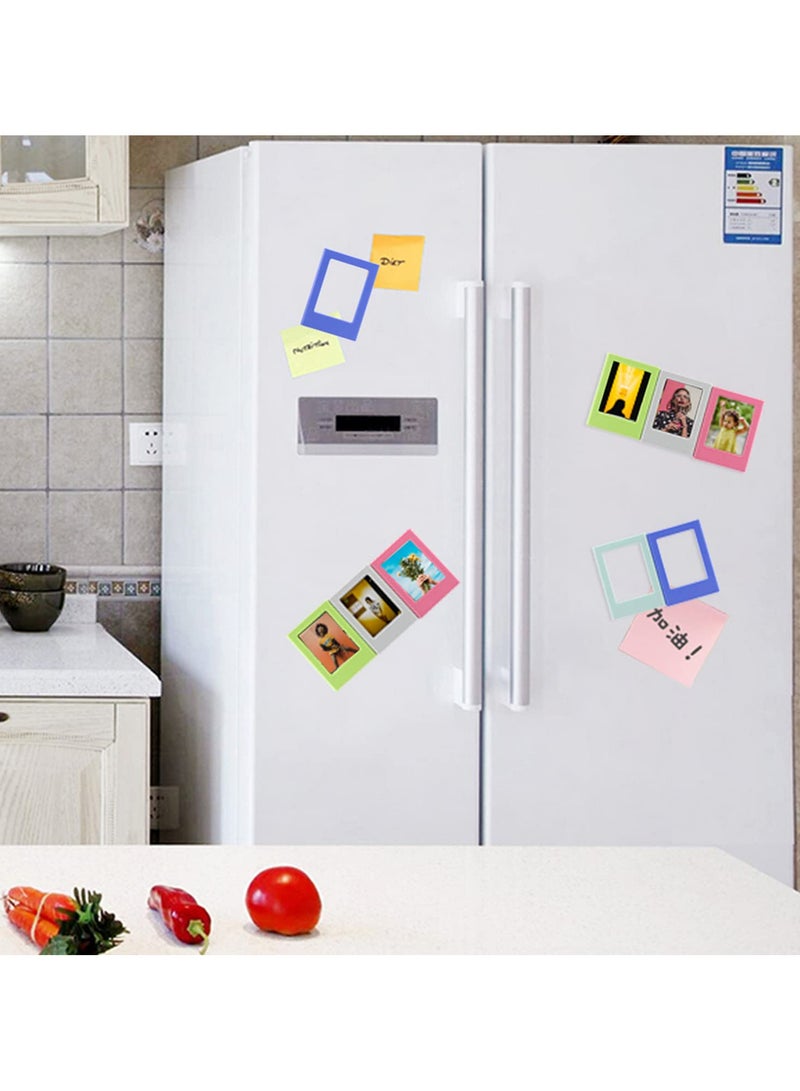 10PCS Magnetic Photo Frames 10 Vibrant Colors, Double-Sided Display, Perfect for Instax Mini/Polaroid Ideal Gift for Home  Office Decoration - Image 5