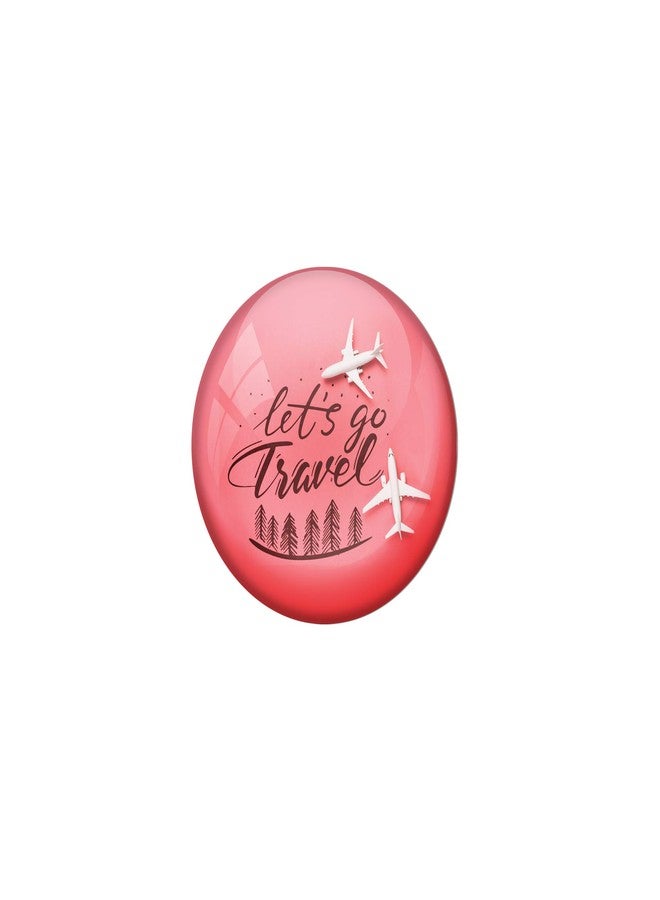 AVI Pink Metal Pin Badges with Positive Quotes Lets go Travel Design R8001128 - Image 1