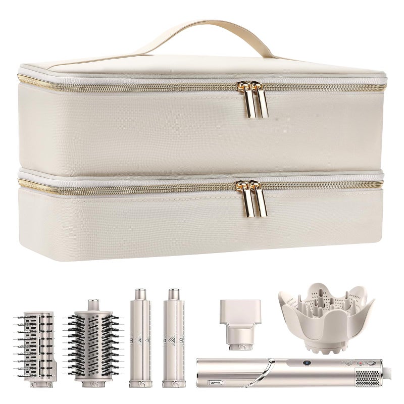 Wjiang Carrying Case for Shark Flex Style Dyson Airwrap Supersonic Hair Dryer Double-Layer Travel Storage Bag Also for Revlon Hair Dryer Brush Hair Accessories Tools - Image 1