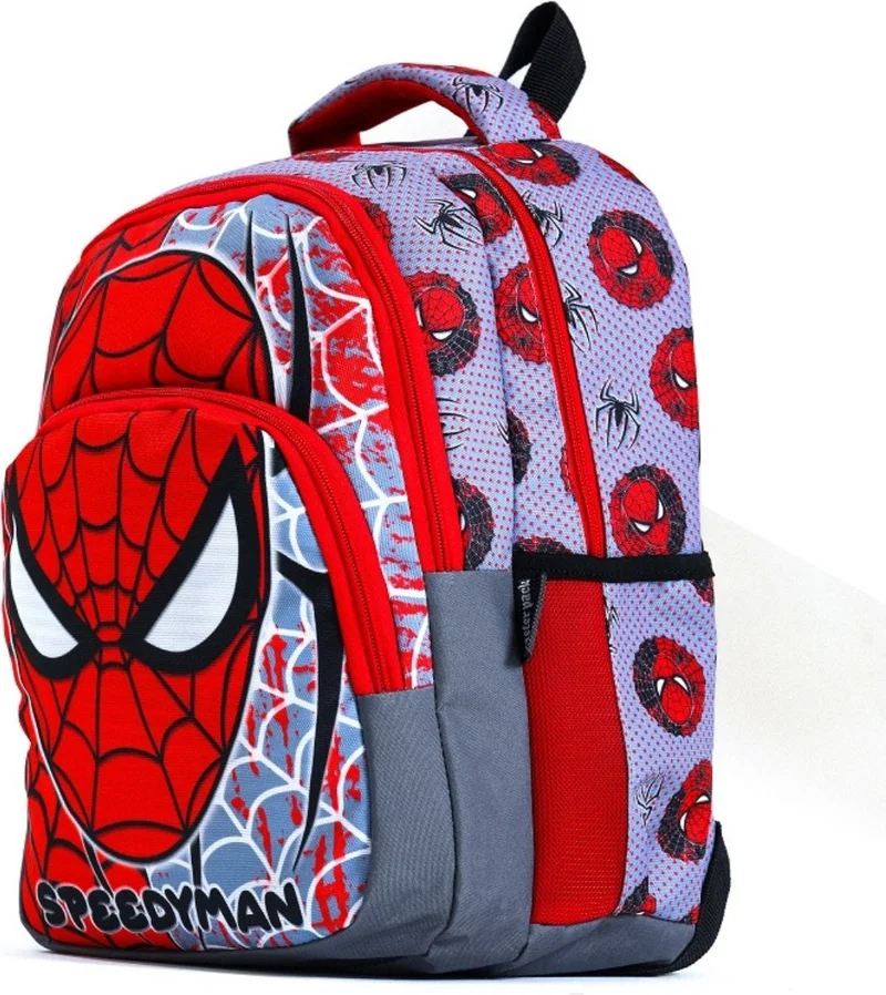 Esbuik New Season Orthopedic - Spider Patterned 3-Piece School Bag Set with Lunch Box and Pen Holder Gift
