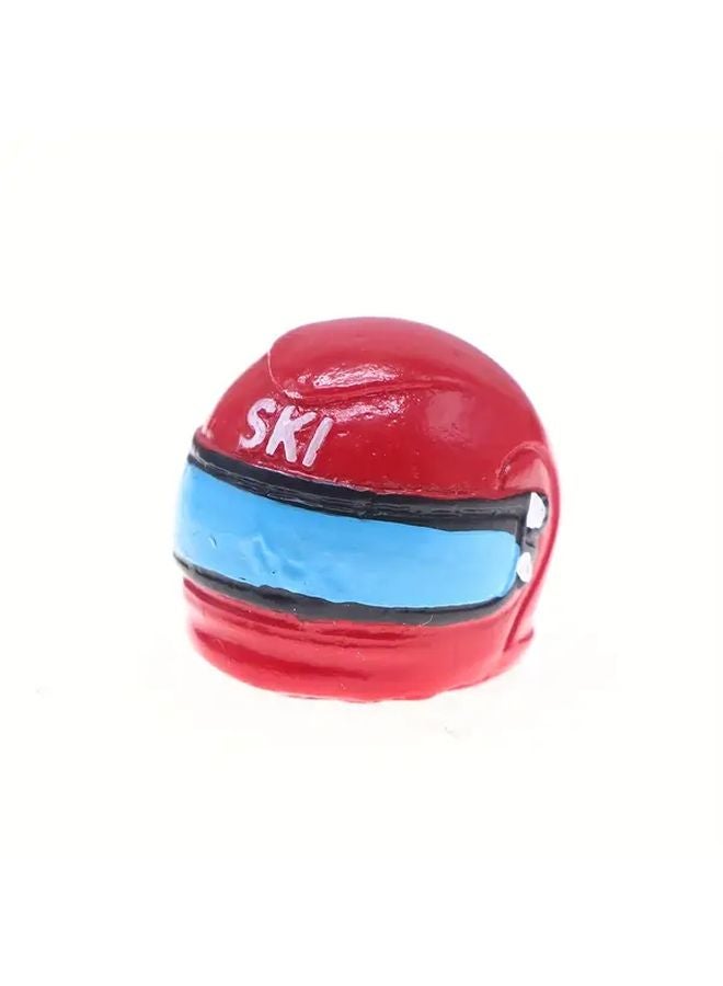 1 Set Miniature Ski Hat And Red Skates ABS Dollhouse Winter Scene Accessories - Image 5