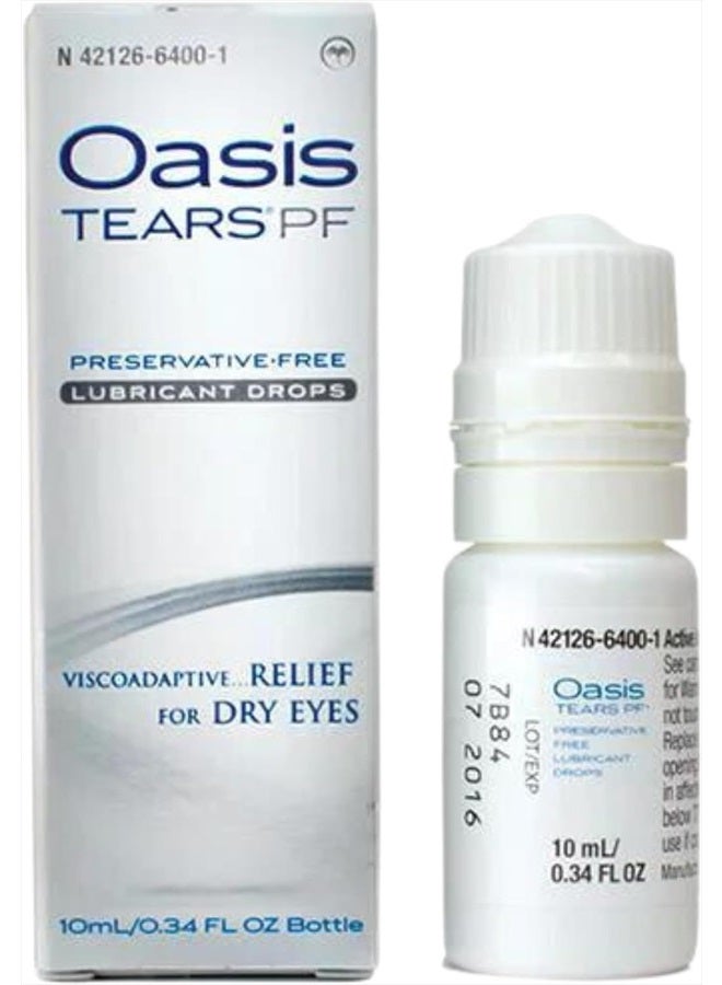 Oasis TEARS PF Preservative-Free Lubricant Eye Drops Relief For Dry Eyes, 0.34 Ounce 