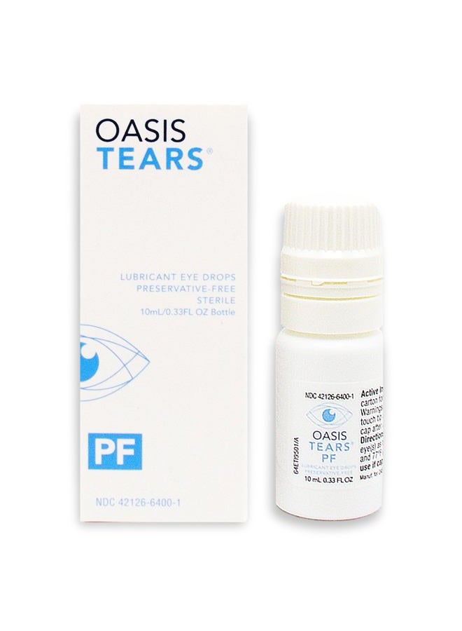 Oasis Tears قطرات عين مرطبة خالية من المواد الحافظة TEARS PF لتخفيف جفاف العين، 0.34 أونصة - Image 1