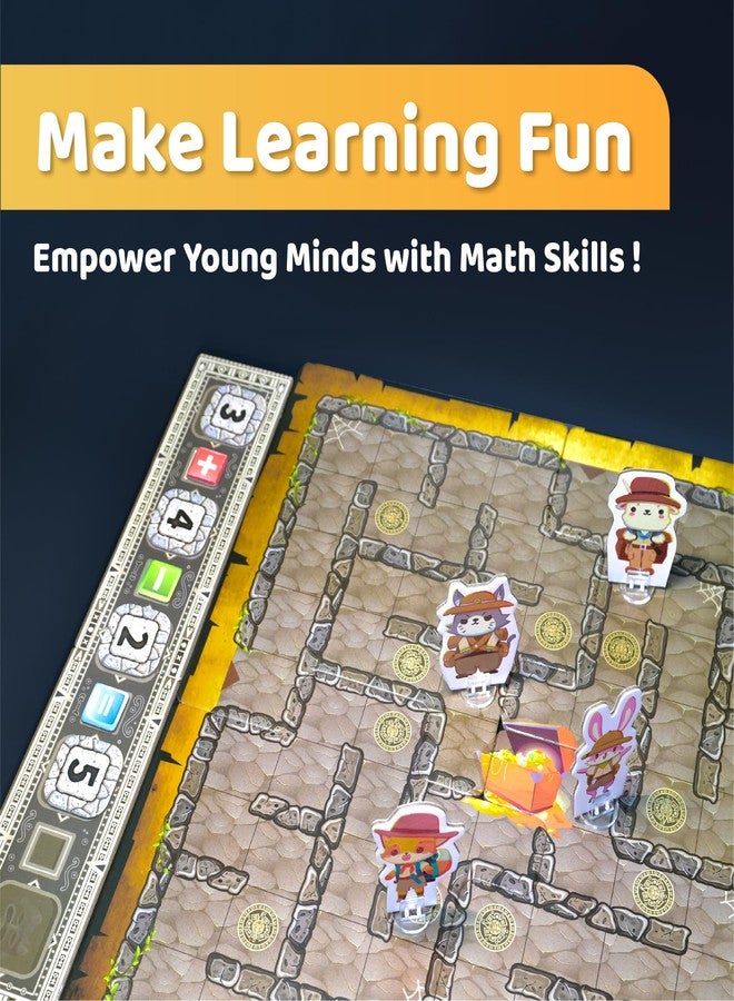 iCore Math Games for Kids 8-12, Board Game, 2-4 Players, Ages 6+ - Image 4